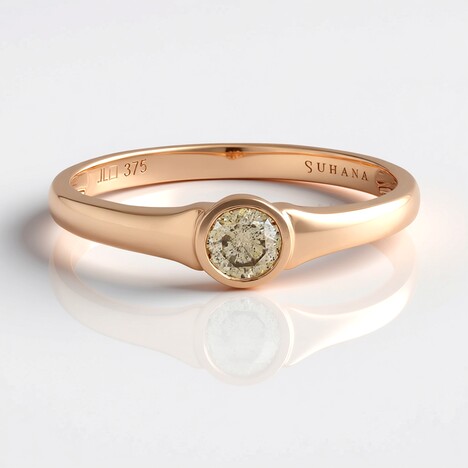Anello in oro con Diamante Cioccolato I2 (SUHANA)