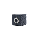 Schwarze Lava-Silberanhänger (MONOSONO COLLECTION)