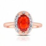 AAA-Mexikanischer Feueropal-Goldring