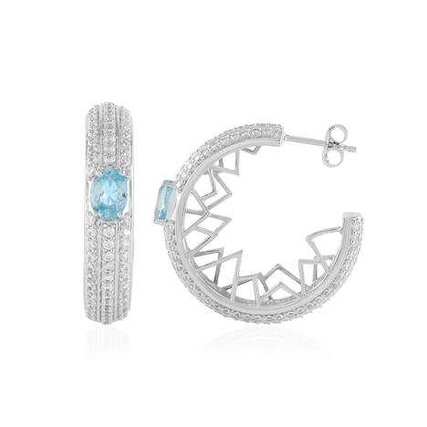 Zilveren oorbellen met Ratanakiri zirkonen (de Melo Essence)