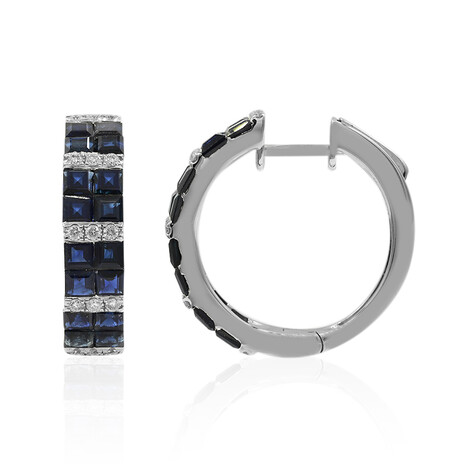 Blauer Ceylon-Saphir-Goldohrringe (CIRARI)