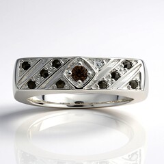 Anello in argento con Diamante Rose de France SI1 di Argyle (Annette classic)