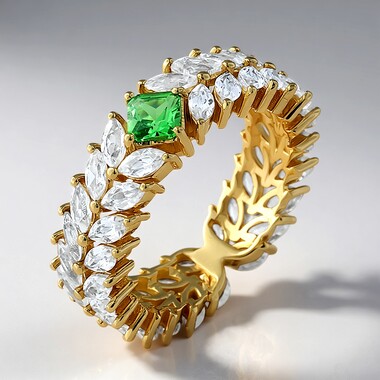 9K Kenya Tsavorite Gold Ring (de Melo)
