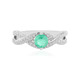 Anello in argento con Smeraldo Russo (Adela Silber)