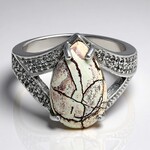 Anello in argento con Diaspro Dentritico Sonora