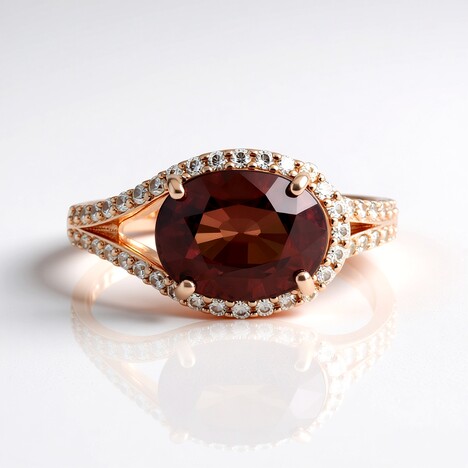 Anello in argento con Zircone Rosa (Adela Silber)