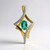Pendentif en or et Emeraude de Zambie AAA (Rifkind 1894 Collection)