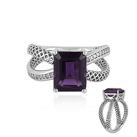 Anillo en oro con Amatista de Zambia (Ornaments by de Melo)