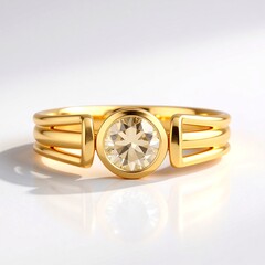 Anello in oro con Diamante Cioccolato I2 (SUHANA)