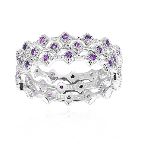 Bague en argent et Améthyste de Zambie