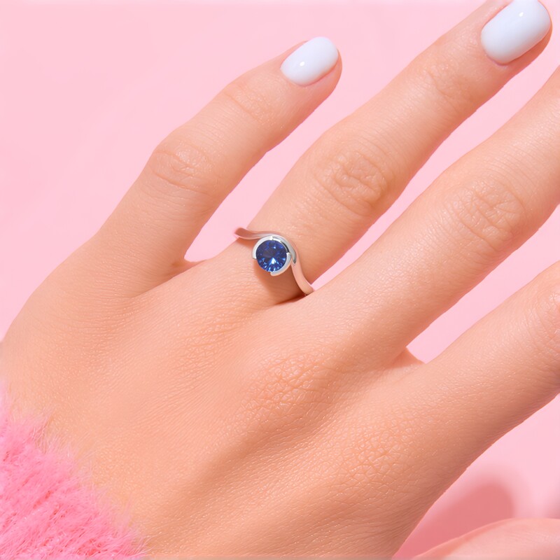 Unheated Tanzanite Silver Ring