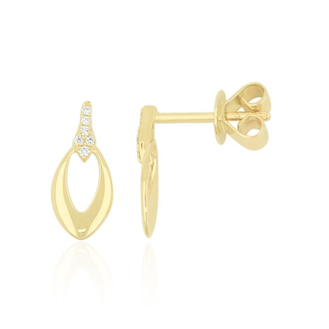 Pendientes en oro con Diamante limpio a lupa F (LUCENT DIAMONDS)