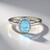 Bague en argent et Topaze bleu ciel