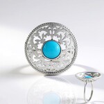 Anello in argento con Turchese Sleeping Beauty (Faszination Türkis)