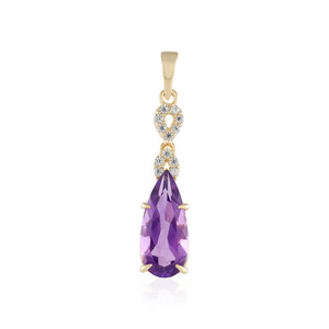 Siberian Amethyst Silver Pendant