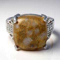 Anello in argento con Quarzo Dinosauro