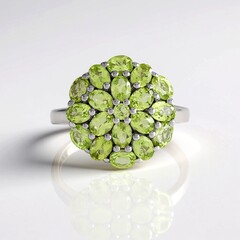 Anello in argento con Peridoto