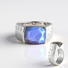 Anello in argento con Labradorite (de Melo)