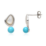 Pendientes en plata con Nácar