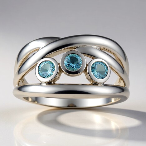 Anello in argento con Acquamarina del Mozambico (Pallanova)