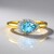 Anello in argento con Topazio Blu Svizzero
