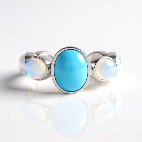 Anello in argento con Turchese Sleeping Beauty (de Melo Essence)
