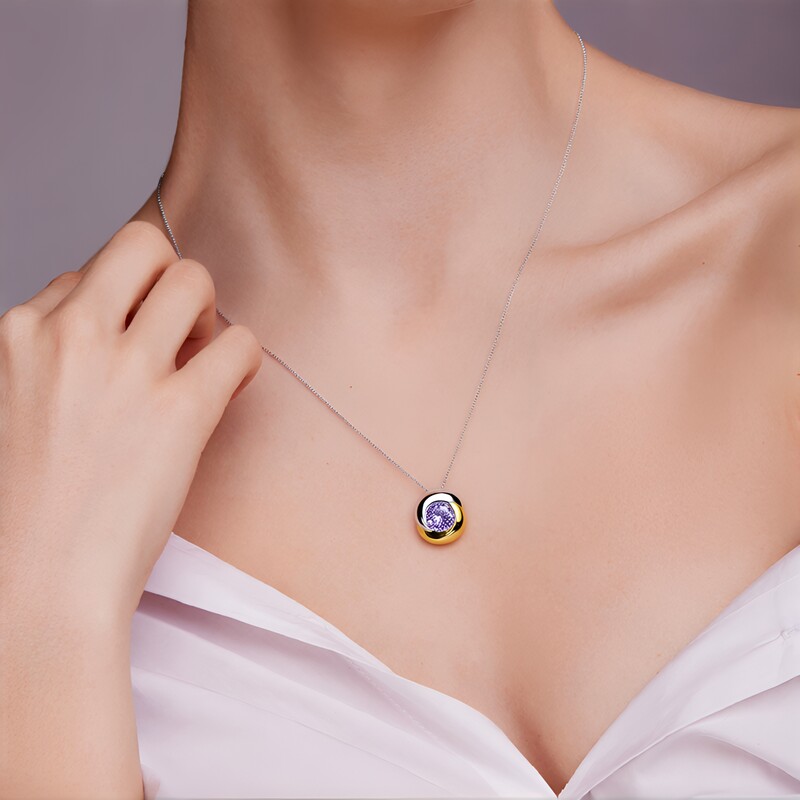 Pendentif en argent et Tanzanite (MONOSONO COLLECTION)