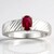 Zilveren ring met een AAA Braziliaanse Rubelliet