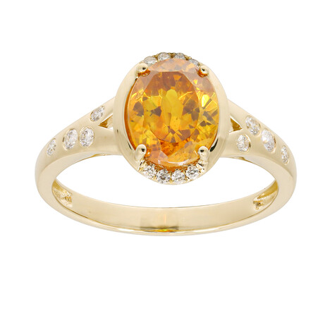 Gouden ring met een sfaleriet (CIRARI)