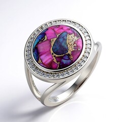 Anello in argento con Mosaico turchese