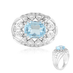 Himmelblauer Topas-Silberring