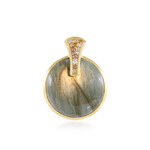 Kupferfarbener Maniry-Labradorit-Silberanhänger (KM by Juwelo)