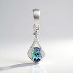 Ciondolo in argento con Tanzanite Verde