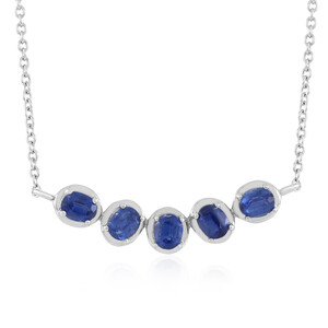 Collana in argento con Cianite del Nepal