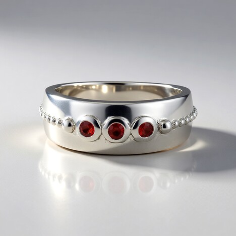 Anello in argento con Rubino Tanzania