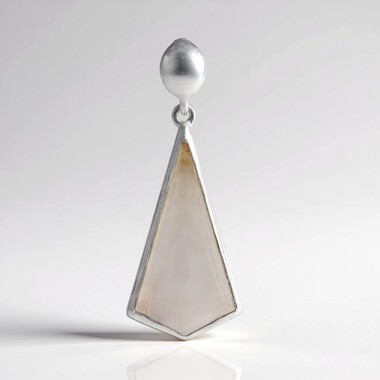 Ciondolo in argento con Quarzo Rosa