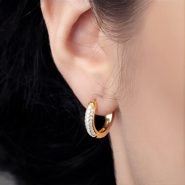 Orecchini in argento con Zircone (M de Luca)