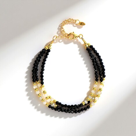 Bracciale in argento con Spinello Nero (Riya)