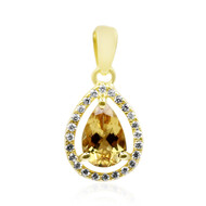 Pendentif en argent et Scapolite cognac