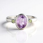 Anello in argento con Ametista Rose de France