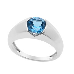 Anillo en plata con Topacio de Marambaia (de Melo)