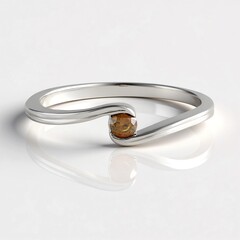 Anello in argento con Diamante Rosso I2