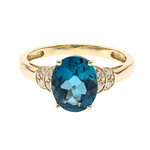 Londonblauer Topas-Goldring (CIRARI)