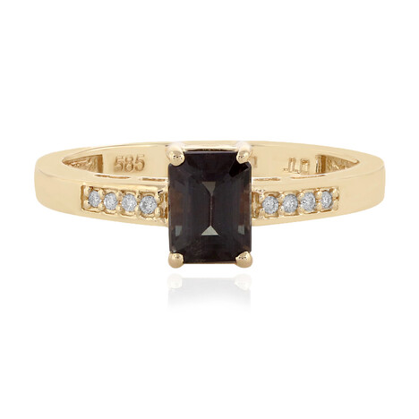 Tansania-Farbwechsel-Granat-Goldring (AMAYANI)