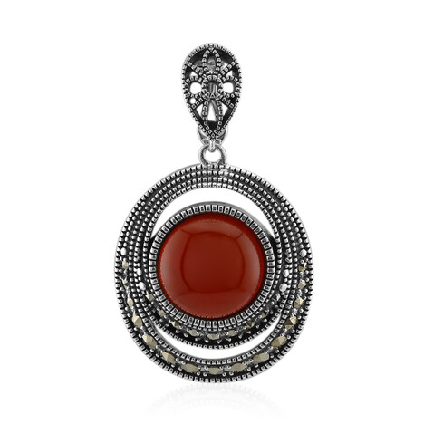 Ciondolo in argento con Agata Rossa (Annette classic)