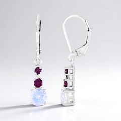 Orecchini in argento con Quarzo Blue Moon