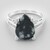 Anello in argento con Ossidiana Fiocco di Neve