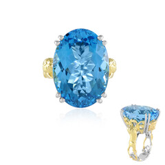 Schweizblauer Topas-Silberring (Gems en Vogue)