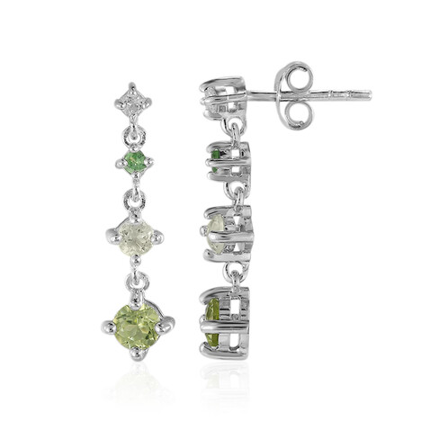 Pendientes en plata con Peridoto de Birmania