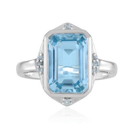 Bague en argent et Topaze bleu ciel (KM by Juwelo)